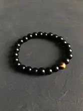 Pulseras de piedra de ojo de tigre de obsidiana para hombre, cuentas de piedra Natural, Pulsera de Yoga, abalorio, regalo, joyería 2020