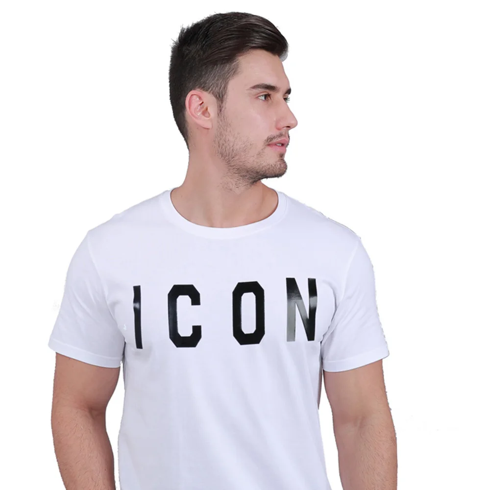 DSQICOND2 DSQ2 повседневные футболки с принтом значков, Мужская футболка, фитнес-футболки, мужские футболки с круглым вырезом, мужские футболки - Цвет: CL1006-3W