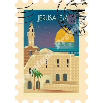 

Israel souvenir magnet vintage tourist poster