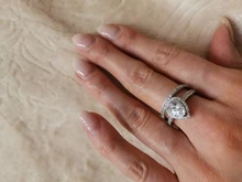 Conjunto de anillos de boda para mujer, de lujo, Plata de Ley 925, grande, compromiso, dedo africano, regalo de Navidad, joyería R4428