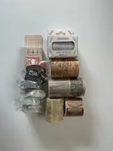 15mm * 7m Serie de viajes Washi Tape de papel de 15mm red Número de semana Memo papelería decorativa cinta adhesiva de la semana de La etiqueta engomada