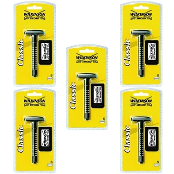 

5x Wilkinson Classic Double Edge Razor + 5 Pack/25 Pcs Wilkinson Sword Double Edge Razor Blades