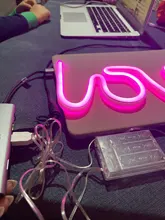 Sign-Lamp Battery-Box Nightlight Led-Neon-Lights Christmas Wedding Double-Powered Love-Shape