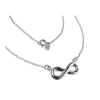 

Choker 925 sterling silver m smooth infinity rolo chain [AA9698]