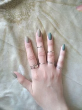 7 unids/set moda de Corea mezclado anillo geométrica redonda de Metal oro gemelos de Color plateado anillos abiertos de la joyería para las mujeres