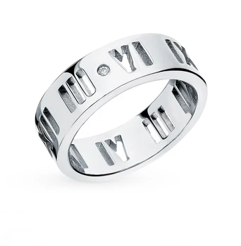 

Silver ring with cubic zirconia sunlight sample 925