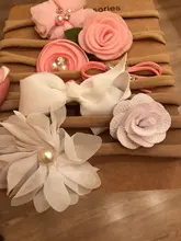Nuevo 3 unids/lote Chiffon Bow hoja flor bebé Nylon diadema Floral Rosa sombrero recién nacido bebé niñas niños accesorios para el pelo