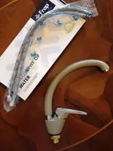 Kitchen-Sink-Faucet Mixer Water-Sink FRAP Single-Handle 5-Color Swivel-Spout Brass Cold