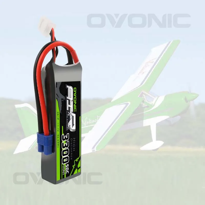 

Ovonic 3300mah 3S 11.1V 50C LiPo Battery Pack with EC3 Plug for Airplane & Heli RC vehicle