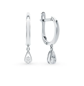 

Gold earrings with diamonds sunlight sample 585