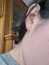 WANTME-Mini pendientes minimalistas de 100% Plata de Ley 925 auténtica para mujer y niña, con pasador muy pequeño, con personalidad, regalo para adolescentes