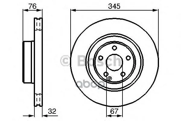 Диск Тормозной Mercedes-Benz: S-Class 98-05, S-Class Купе 99-06 Bosch арт. 0986478964
