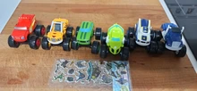 Alta calidad 6 unids/set Blaze juguetes ruso Crusher camión vehículos figura Blaze juguete regalos para los niños