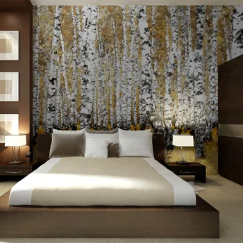 

Wall mural-birch forest autumn-250x193 cm