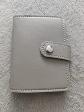 Tarjetero delgado de cuero PU para mujer, 26 tarjetas, tarjetero, monedero