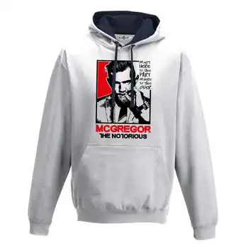 

Hood Sweatshirt Bico Mma McGregor The Notorious Boxing Ring Mixed Martial Arts S white