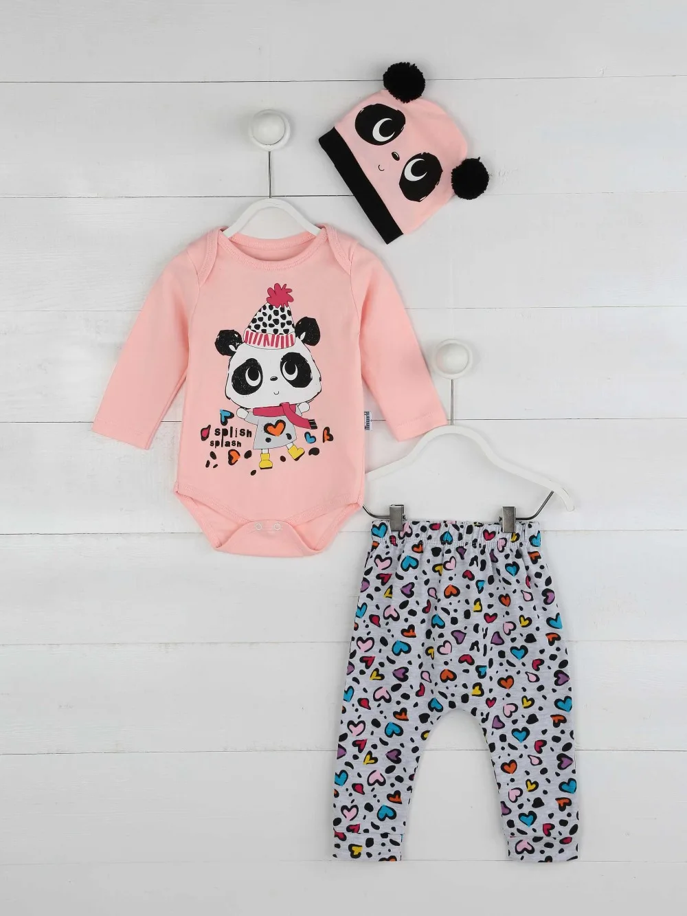 082-14736-021 Pembe Kız Bebek 3 lü Takım (1)