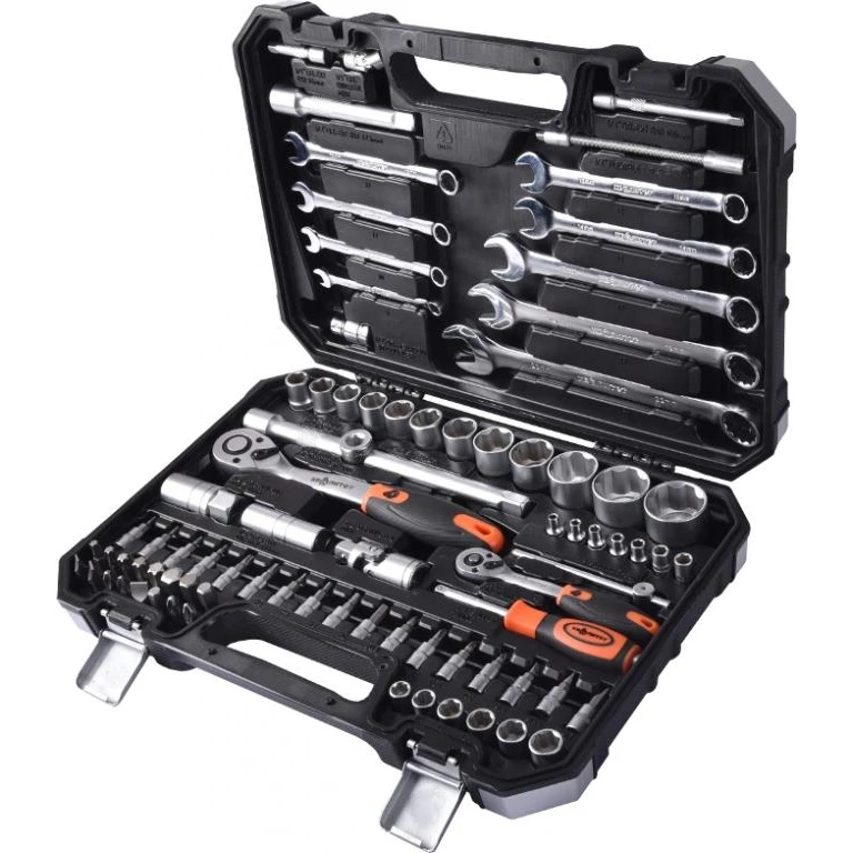 Набор ручного инструмента Квалитет 82 предмета (инструменты для ремонта авто в пластиковом кейсе)