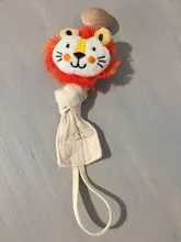 Chupete de tela de animales para bebé, cadena con nombre personalizado hecho a mano, mordedor, Clips para chupetes, regalo de cumpleaños