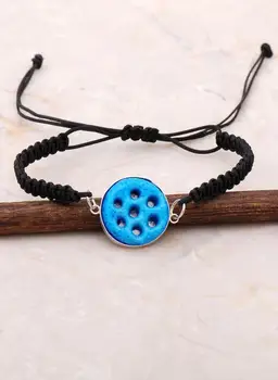

Syriac Evil Eye Bead Macrame High Quality Trend Authentic Silver Bracelet