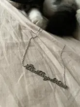 Sipuris, Collar personalizado con nombre, collares de acero inoxidable de Color acero para mujer, joyería personalizada para hombre, regalo de novia