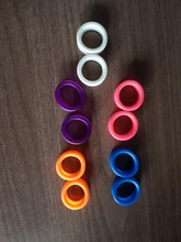 10 piezas tijeras de pelo anillo de dedo de silicona corte de pelo tijera anillo salón peluquería accesorios