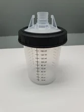 Pistola de pulverización de pintura, taza mezcladora de pintura, tipo PPS, H/O, taza rápida, tanque de PISTOLA DE PULVERIZACIÓN, pps, 165/400/600ml, 10 Uds.
