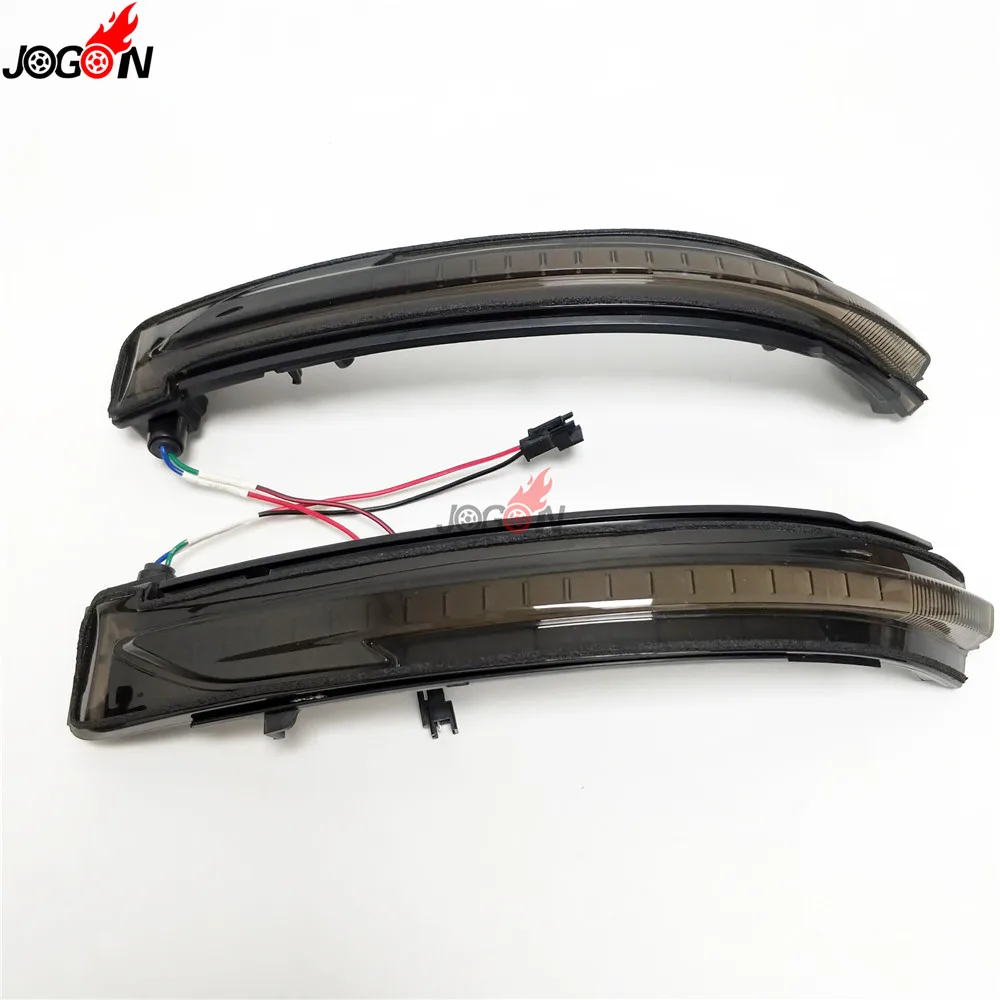 Black For Nissan X-Trail T32 Rogue Qashqai J11 Murano Navara Pathfinder LED Side Mirror Dynamic Turn Signal Sequential Light