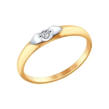 

Sokolov ring in Gold with Diamond, fashion jewelry, gold, 585, women's male