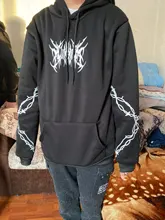 Sudadera con capucha de talla grande para mujer, ropa de calle de estilo coreano harajuku, tops con estampado de manga larga, jerséis de verano