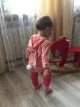 Mono de Pascua para recién nacido de 0 a 24 meses, mono de manga larga de Color sólido, oreja de conejo con capucha, mono de cola, novedad de 2020