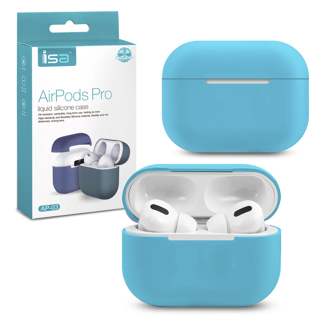 Силиконовый чехол ISA для AirPods Pro (AP-03)(голубой) | Электроника