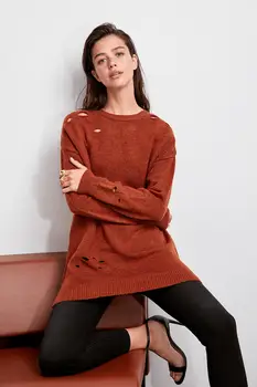 

Trendyol Tile Ripped Detailed Knitwear Sweater TWOAW20ZA0074