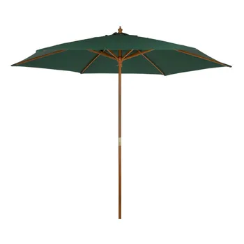 

Parasol hex Aktive Garden D300 cm green color mast Wood