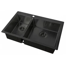 Мойка для кухни ZorG ZL R 780-2-510-R GRAFIT(Звукопоглощающее покрытие, накладки с обратной стороны