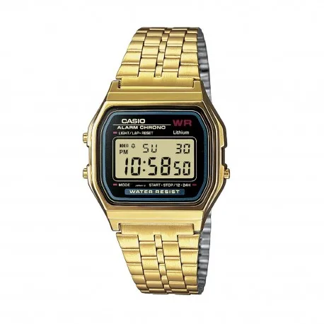 Casio Часы унисекс A159WGEA-1DF нержавеющая сталь PVD Золото Золотой Винтаж |