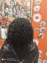 GURUILAGU pelucas para mujeres negras agua Diadema con ondas peluca pelo de fibra de alta temperatura negro peluca sintética peluca para mujer Bob corto