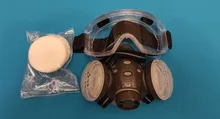 Mascarilla de seguridad para carpintero, protector para pulidora, a prueba de polvo y con 10 filtros nuevo, máscara respiratoria antipolvo con filtro dual