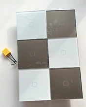 Glass-Switch-Panel Controler Touch-Switch Fire-Line Minitiger Smart Home 3-Gang Single