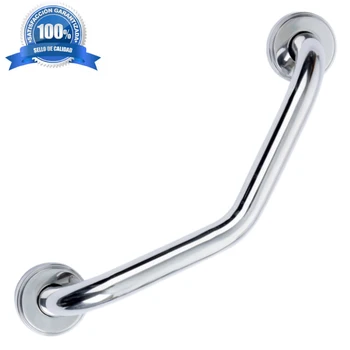 

Angle shower handle in satin stainless steel safety handle 20x20 cm