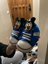 Disney-zapatos de princesa para niñas pequeñas, bonitos, de dibujos animados, Minnie, rosa, Mickey, para recién nacidos