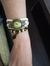 Reloj Vintage de cuarzo para mujer, pulsera Multicolor de cuero genuino de alta calidad, reloj de pulsera, regalo de hojas, Navidad, envío gratis