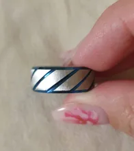 Anillo de boda de color dorado esmerilado para mujer y hombre, sortija de acero inoxidable 316L, 8mm, azul sarga, titanio cepillado