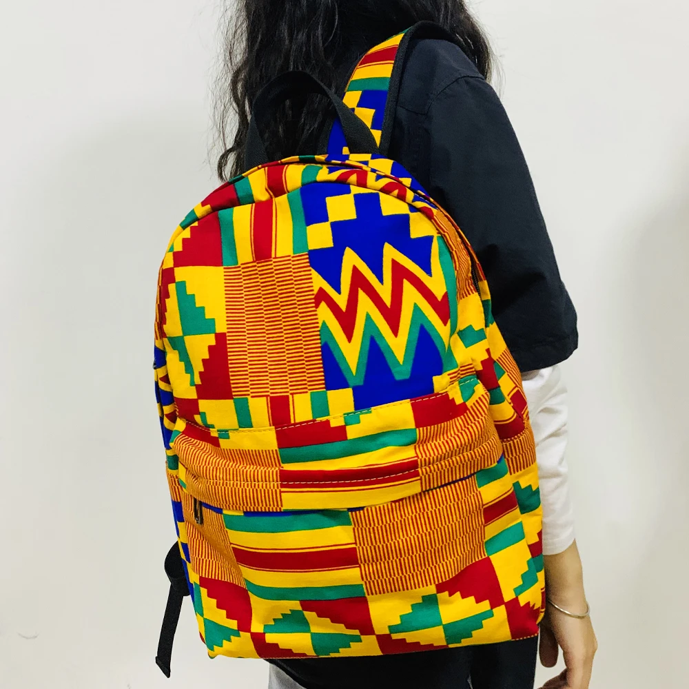 Mochila kente africana de alta estampado de Ankara, bolso escolar de Bolsa De Calidad, impermeable, con estampado africano, novedad de 2021