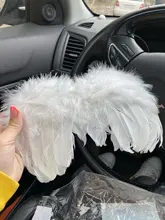 Accesorios de fotografía recién nacido, ala blanca de Ángel, fotos de bebé, accesorios para el cabello de plumas