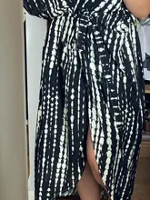 100% de algodón para mujer, Vestido tipo Kimono con cinturón propio, a rayas negras, para playa, Q1225, 2021