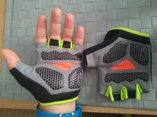 Guantes antideslizantes de silicona para ciclismo, para hombre y mujer, de medio dedo, transpirables, para deportes de choque, D40