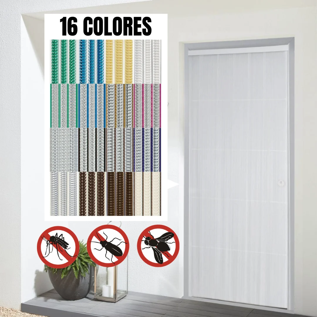 Cortinas De Puerta De Mosca Cortina De Puerta Con Tiras De PVC - 90x220 Cm  (Topo Claro/Oscuro O Blanco) Cortina Exterior, image size:1080x1080