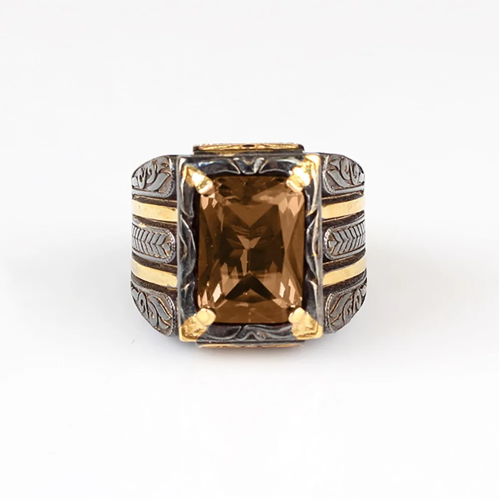 Мужское серебряное кольцо Zultanite ручной работы, мужское серебряное кольцо 925 пробы, кольцо Zultanite, Серебряное прямоугольное кольцо Zultanit