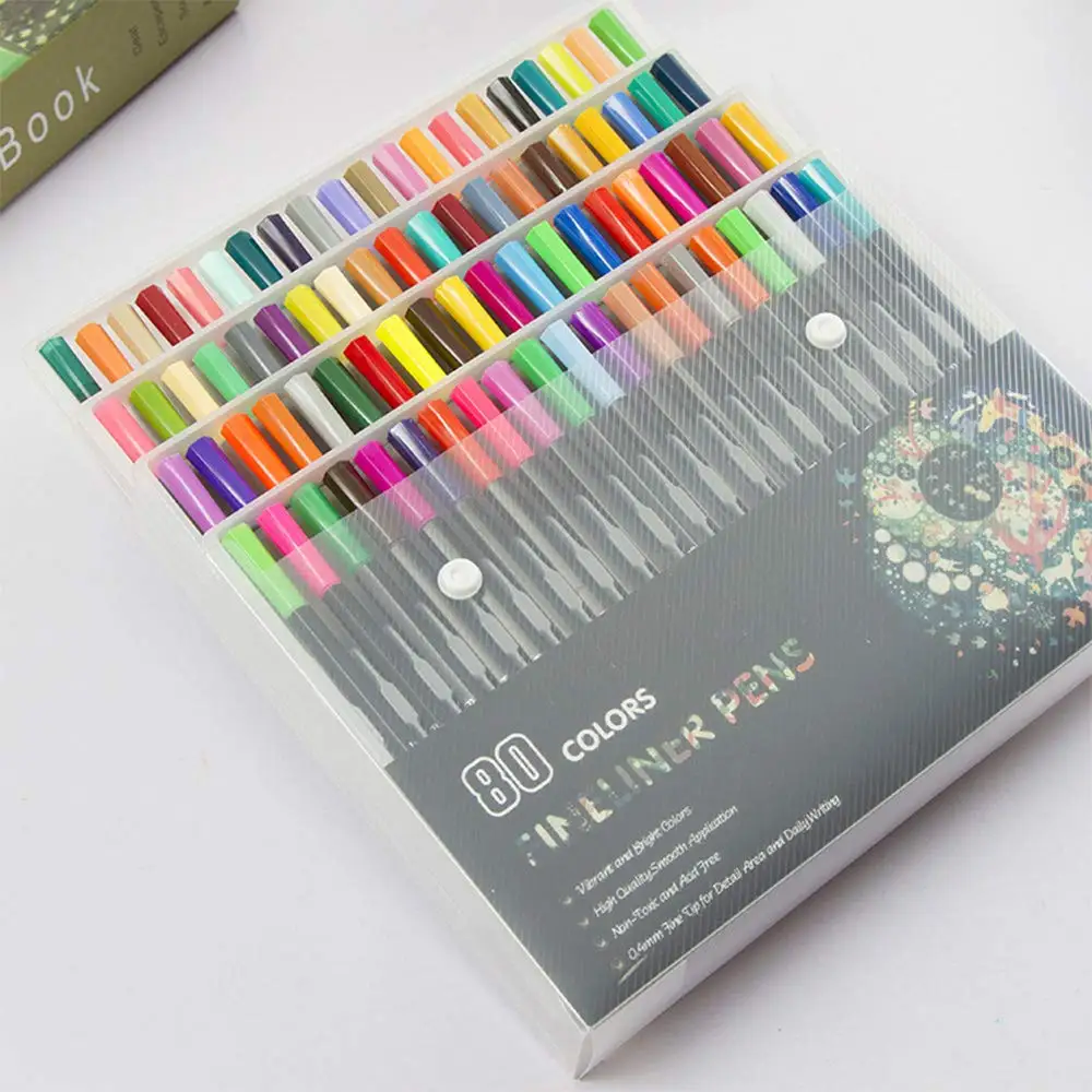 

Professional Markers Set 80 Colors Fineliner Pen Set 0.4mm Sketch Marker for Drawing Graffiti lettering Art Supplies